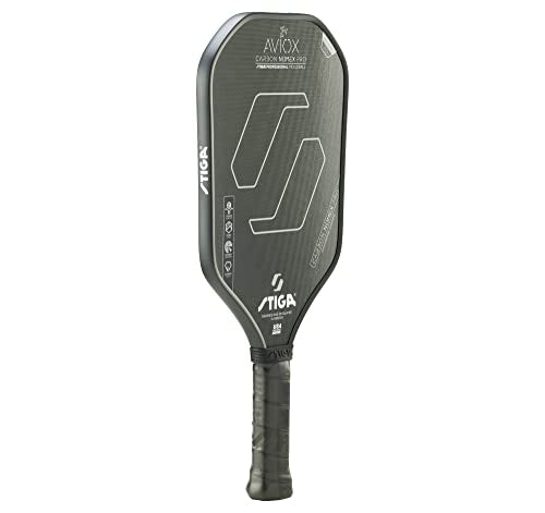STIGA Aviox Pickleball Paddle | Midweight Paddle - USAPA Approved - Designed in Sweden - color: Silver, style: Aviox Carbon Nomex Pro