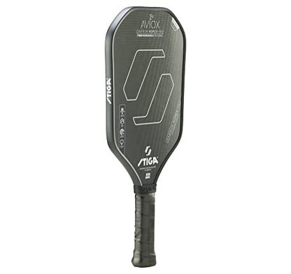 STIGA Aviox Pickleball Paddle | Midweight Paddle - USAPA Approved - Designed in Sweden - color: Silver, style: Aviox Carbon Nomex Pro