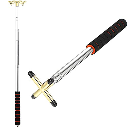 Skylety Pool Cue Snooker Stick Pool Table Accessories Retractable Billiards Cue Rest with Removable Brass Bridge Head - style: Cross Bridge Head