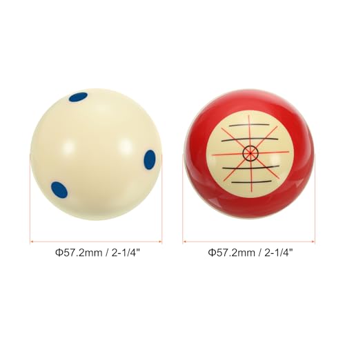 PATIKIL Billiard Practice Training Cue Ball, AAA-Grade Pro Cup Standard Pool Cue Ball with Red Dots Billiard Accessories - color: Blue