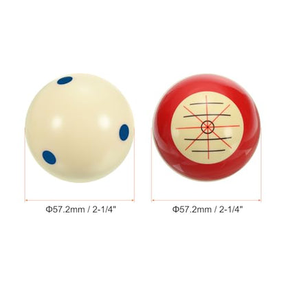 PATIKIL Billiard Practice Training Cue Ball, AAA-Grade Pro Cup Standard Pool Cue Ball with Red Dots Billiard Accessories - color: Blue