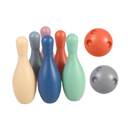 Children's Bowling Game Set, Bowling Pins, Balls, Mini Bowling Set with Easy Handling, Made of PP for Group Games, Playroom, Ga - color: Without Number