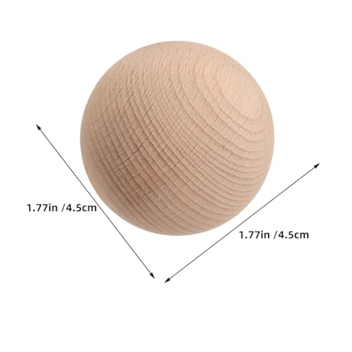 Happyyami 6pcs Wooden Croquet Balls Replacement Unfinished Wood Golf Toys Backyard Croquet Balls Outdoor Backyard Lawn Game Accessories
