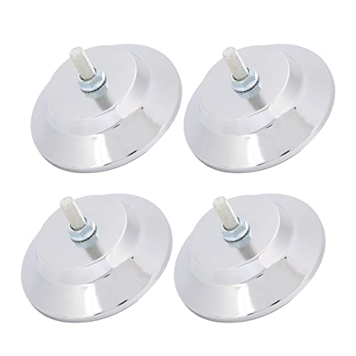 4pcs 5inch Billiard Table Leg Levelers Set, Universal Adjustable Furniture Levelling Feet, Stainless Steel Leveling Feet for Football Table and Pool Table, with 4 Pressure Rings an