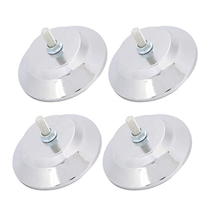 4pcs 5inch Billiard Table Leg Levelers Set, Universal Adjustable Furniture Levelling Feet, Stainless Steel Leveling Feet for Football Table and Pool Table, with 4 Pressure Rings an