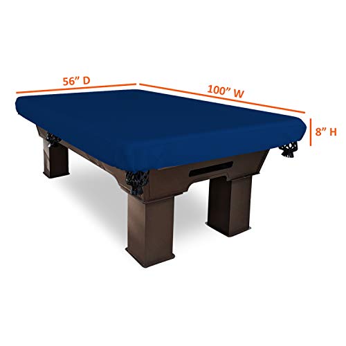 Covers & All Pool Table Cover, Made of 18 Oz Cover Tuff, Waterproof, Ideal for Extreme Weather (100" W x 56" D x 8" H, Blue) - color: Blue, size: 100" W x 56" D x 8" H