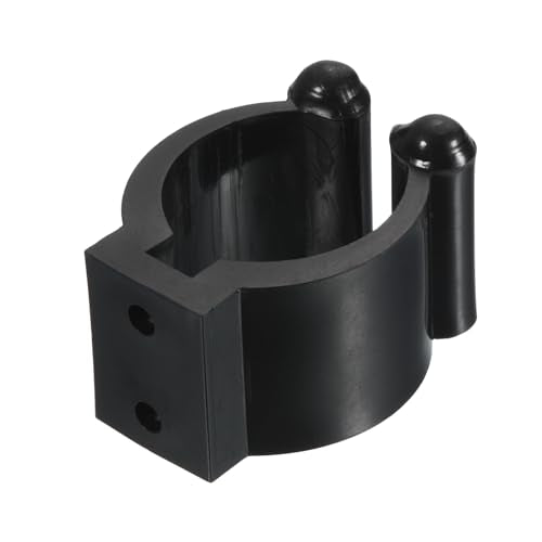 PATIKIL 23mm Dia Billiards Cue Locating Clip Holder, 4 Pack Plastic Snooker Clip for Fishing Rod Pool Cue Rack Storage, Black