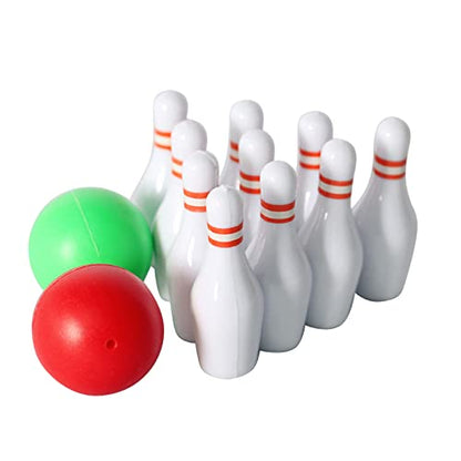 House Bowling Set Simulation Sports Goods Outdoor Miniature Model Include 10x Bottles 2X Bowling