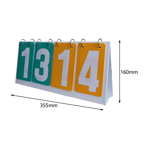 SM SunniMix 4 Digit Flip Score Scorekeeper Competition Portable Tabletop Scoreboard for Basketball Tennis Ball Badminton Baseball Sports