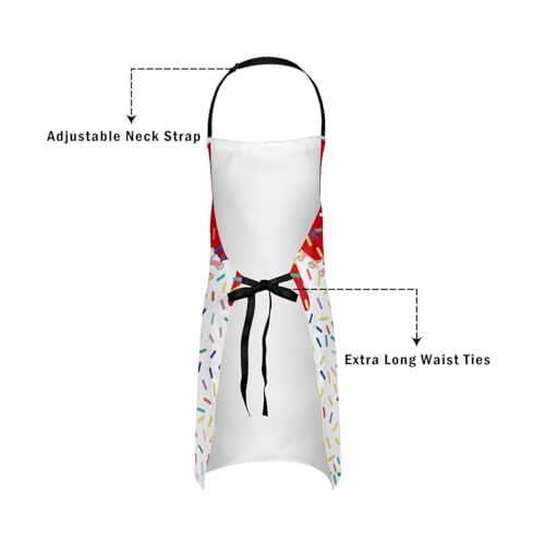 Manfei Baseball Ice Cream Kids Kitchen Apron - color: Red
