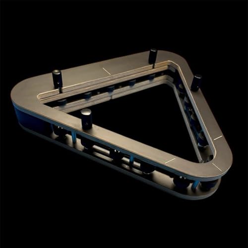 Precision-Engineered Professional Billiard Rack System That Eliminates Gaps, Wood Billiard 8-Ball/9-Ball Pro Triangle/Diamond Pool Ball Racks, for Tournament Play, Delivers Perfect Racks - color: 1PCS*9-Ball