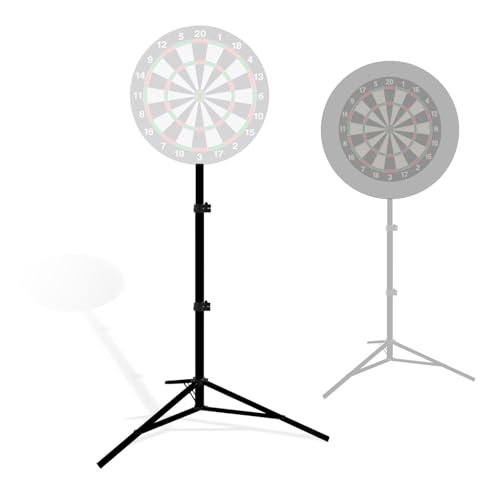 Dartboard Stand, Heavy Duty Portable Dart Board Holder with Adjustable Height (34" to 74"), Dart Board Stand for Adults, Stable Tripod Design, Easy Assembly for Travel, Outdoor, Home & Bar Games