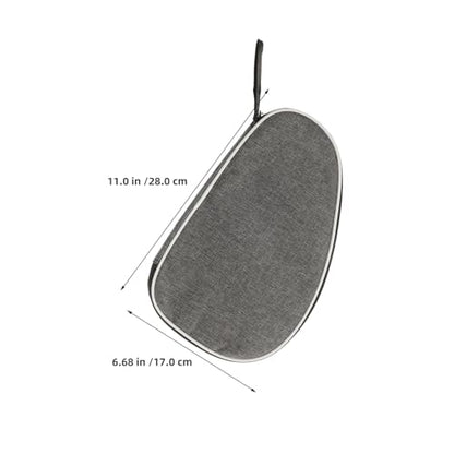 Zerodeko Table Tennis Racket Bag with Paddle Storage and Ball Holder, Portable Grey Shell Case, 2pcs Set for Table Tennis Paddle Protection and Organization