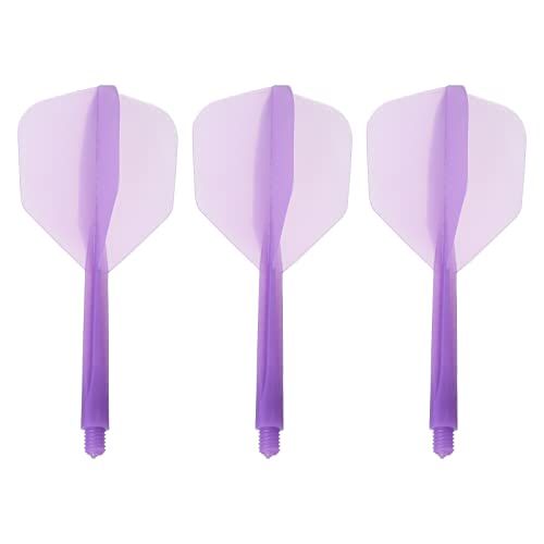 PATIKIL Integrated Dart Shaft & Flights, Pack Lightweight Plastic Dart Flight Set - color: Purple