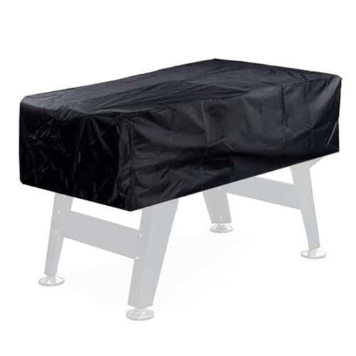 420D Oxford Foosball Table Cover 63x45.3x19.7 Inch, Waterproof Outdoor Soccer Table Protector with Silver Coating for Sun Dust Rain, Gray Black with Storage Bag