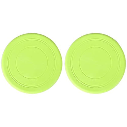 2 Pack of Kids Flying Discs for Interactive Games in Gardens and Parks - color: Green