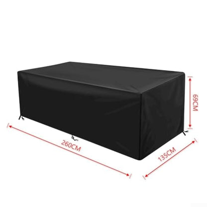 8FT Waterproof Pool Table Cover with Windproof Buckles and Adjustable Drawstrings for Full Protection Indoor and Outdoor