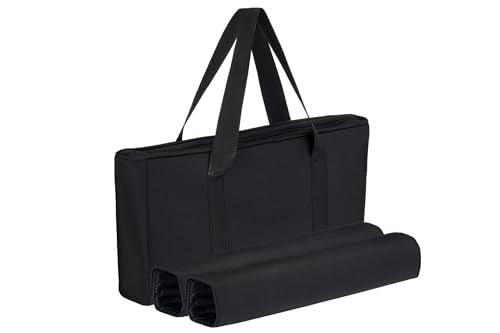 American Mahjong Set – Complete Set with Quilted PU Leather Carrying Bag, Tile Racks with Pushers, 166 Engraved Tiles, Dice, Bettor, and Instructions (Black) - color: Black