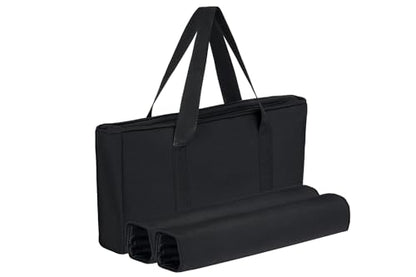 American Mahjong Set – Complete Set with Quilted PU Leather Carrying Bag, Tile Racks with Pushers, 166 Engraved Tiles, Dice, Bettor, and Instructions (Black) - color: Black