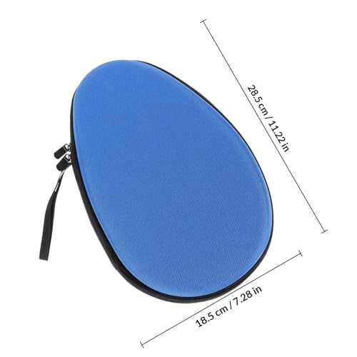 SUPVOX Table Tennis Racket Storage Case Hard Eva Protective Paddle Bag with Ball Holder Blue Portable Sports Organizing Case for Training and Travel