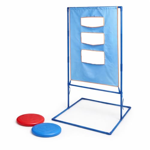 Outdoor Games for Adults Backyard Camping, Toss Game Set, Blue Red, for Family Beach Tailgate - style: 2 soft frisbees (18CM) + targe