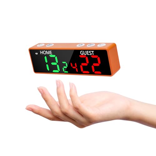 Mini Digital Scoreboard - Portable Tabletop Scoreboard for Games, Wireless Electronic Scoreboard with Buzzer, Score Keeper for Cornhole/Pickleball/Backyard Fun/Game Night - style: scoreboard(5"x1.5")