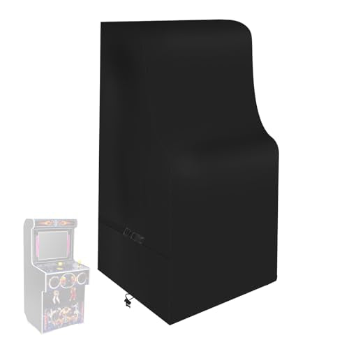 Arcade Machine Cover,Heavy Duty Waterproof 600D Oxford Outdoor Protection Covers for Electronic Game Machine and Full Size Video Game , Black(Black, 27*20*57in) - size: 27*20*57in