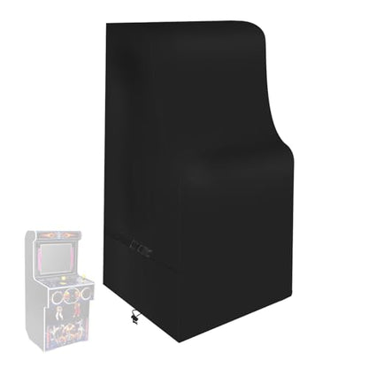 Arcade Machine Cover,Heavy Duty Waterproof 600D Oxford Outdoor Protection Covers for Electronic Game Machine and Full Size Video Game , Black(Black, 27*20*57in) - size: 27*20*57in