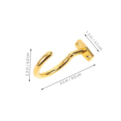 POPETPOP Wall Mounted Billiard Cue Holder Hooks 4pcs Metal Pool Stick Rack Clips for Pool Table Storage and Snooker Cue Organization in Gold and Black