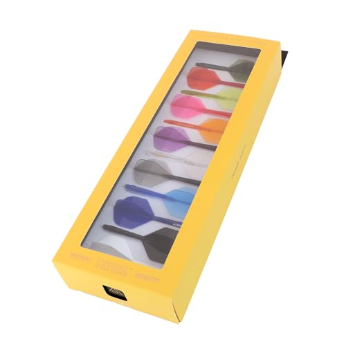 CUESOUL ROST 77 Integrated Dart Shaft and Flight Big Wing/Standard Shape Colour Collection Pack of 12 pcs - color: Standard Shape, size: Large