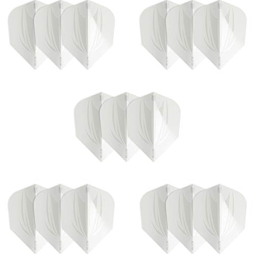 Target Darts 5 x Sets of ID Pro. Ultra Dart Flights - 15 Dart Flights in Total - No. 2/ No. 6 Flight Designs Sizes in 11 Colours - color: White, size: No.6