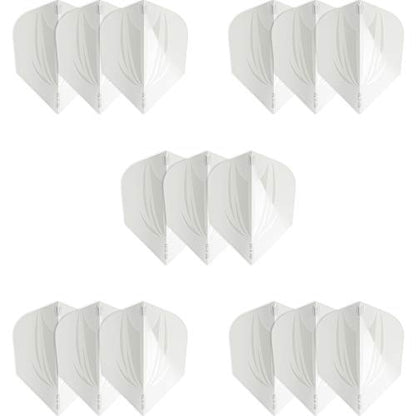 Target Darts 5 x Sets of ID Pro. Ultra Dart Flights - 15 Dart Flights in Total - No. 2/ No. 6 Flight Designs Sizes in 11 Colours - color: White, size: No.6