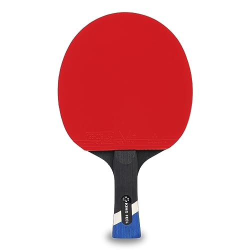 Professional Ping Pong Paddles-Lightweight Carbon Fiber Table Tennis Rackets with 7-Ply Blade, 2.0mm Premium Sponge, ITTF Approved Rubber - for Tournament-Level Performance Table Tennis Paddles - style: Red(1-Pack)