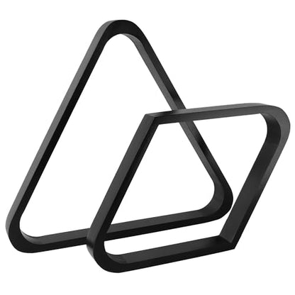 GSE Games & Sports Expert Solid Wood Billiard 8-Ball Triangle / 9-Ball Diamond Pool Ball Racks for 2-1/4" Pool Balls, Pool Table Accessories - color: Black, style: Triangle & Diamond Racks