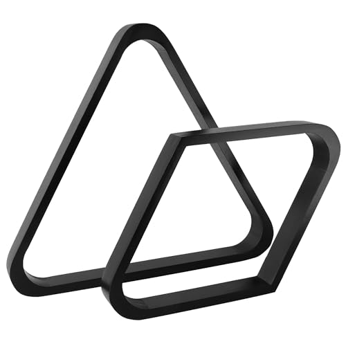GSE Games & Sports Expert Solid Wood Billiard 8-Ball Triangle / 9-Ball Diamond Pool Ball Racks for 2-1/4" Pool Balls, Pool Table Accessories - color: Black, style: Triangle & Diamond Racks