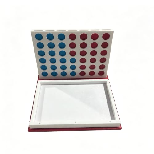 Magnetic 3D Printed Board Game Set, Portable Book Design Classic Board Games - Connect Four 4 in a Row, Chess, Hangman, Sea Battle, Backgammon, Mancala for Adults Family Travel Party