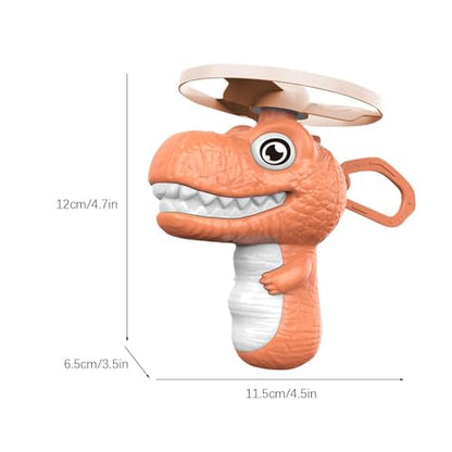 Disc Flying Toy, Fun Dinosaur Design, 11.5x3.5x12cm, Cat Toy Launcher, Cat Fetch and Hunt Toys, Easy to Use, for Yard, Garden, Balcony, Terrace Fun - color: Pink