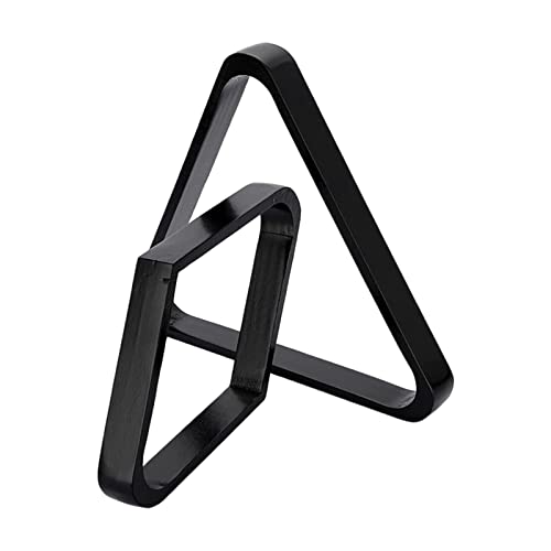 2Pcs Durable Billiard Ball Rack Set, Eight Ball Triangle Rack, Diamond,Ball Holder for Standard 2-1/4" Balls Accessories Supplies - color: Black