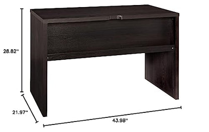 ClosetMaid 43.8 in. W Home Office Desk for Computer, Laptop, Writing, Study with Modern, Simple Style, Black Walnut Wood Finish - color: Black Walnut, style: Rectangle Desk