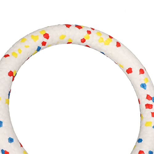 F&Yard Dog Flying Ring Toy, Floating Interactive Pet Flying Disc Ring in ETPU, Elastic Washable Play Toy for Dogs