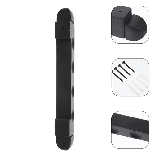 Happyyami Wall-mounted Billiard Cue Rack with Multi-Pool Stick Holder for Organized Storage and Display Space-saving Cue Stand for Indoor Use Black