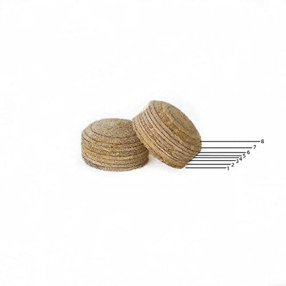 10pcs 13mm Pool Cue Tips Billiard Head Brown Multiple Layers Pig Skin H Hardness
