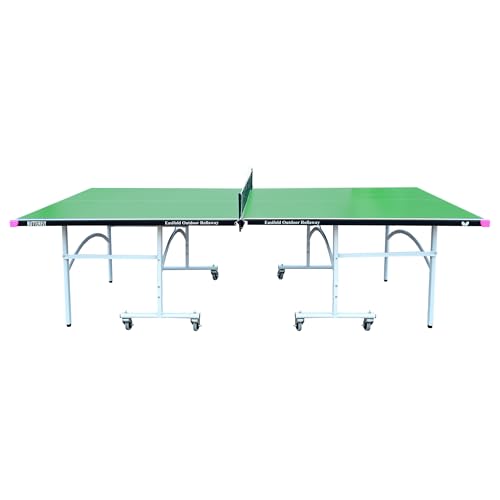 Butterfly Easifold Outdoor Ping Pong Table Melamine Top | Rolling Outdoor Table Tennis Table | 3 Year Warranty | 10 Minute Assembly | Great Bounce All Weather Ping Pong Table | Weatherproof Net