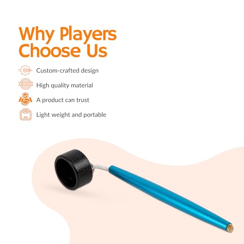 Aluminum Circle Pool Chalk Holder - Use with TAOM Pyro or TAOM V10 Chalk - Slip-in Pocket Pool Cue Chalk Holder - Cover Billiard Supplies - Snooker Accessory Chalk - color: Blue
