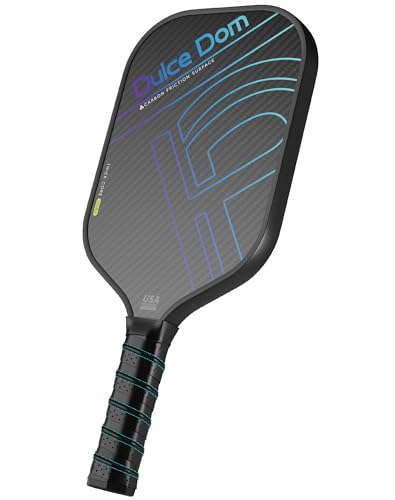 Dulce DOM Pickleball Paddles Set of 2/4 - USAPA Approved, 4 Indoor Outdoor Pickleball Balls, Fiberglass Surface Paddle Racket with Cover Bag, Ideal Training Equipment Gift for Men & Women - color: Black*1
