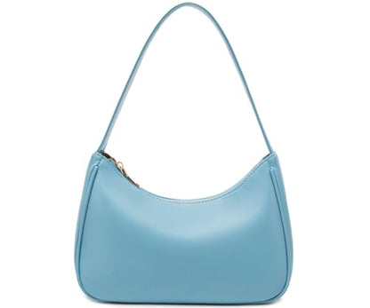 CYHTWSDJ Shoulder Bags for Women, Cute Hobo Tote Handbag Mini Clutch Purse with Zipper Closure - color: Lake Blue
