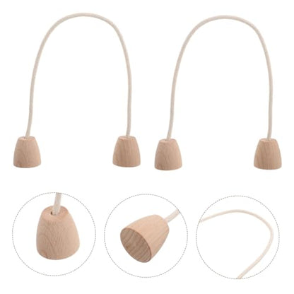 Outanaya 5pcs Croquet Wickets Wood Rope Hoops for Family Lawn Games Fun for Backyard and Park Sports