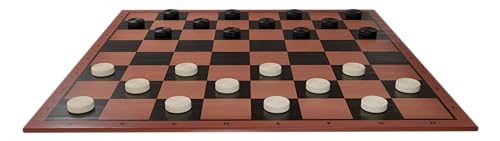 Pressman Premium Classics: Checkers | Full-Size Folding Gameboard with Wooden Playing Pieces | 2 Players, Ages 8+