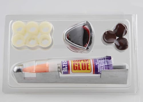 15 Pack Cue Stick Tip Repair Kit, Cue Tips Accessorie, Include 6 Pool Cue Tips, 6 Pool Cue Repairers, 1 Billiard Cue Clamp, 1 Cue Tip Glue, 1 Billiards Shaper, Cue Tips Accessorie