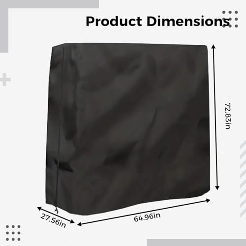 Table Tennis Table Cover, Waterproof 210D Oxford Fabric, Heavy Duty Zipper, Sun Protection Dustproof Snowproof, for Indoor and Outdoor Ping Pong Tables, Black